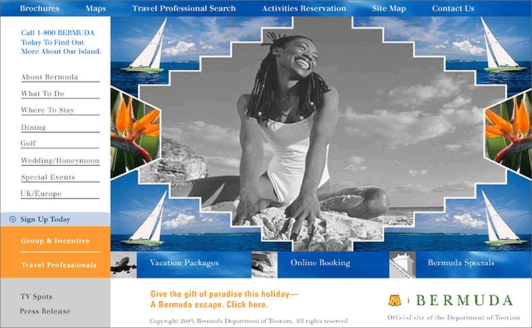 Bermuda first website view