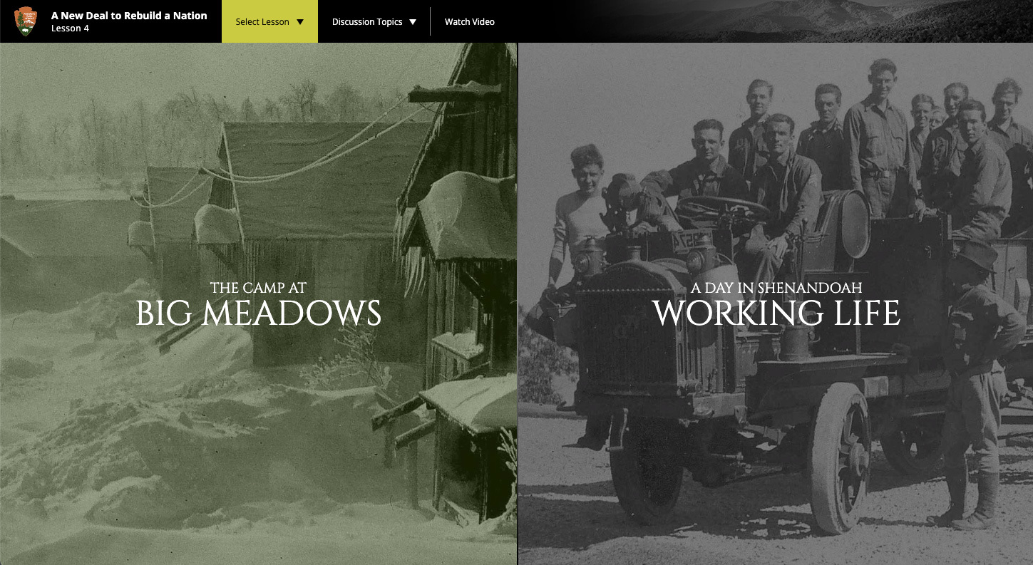 National Park Service website second view