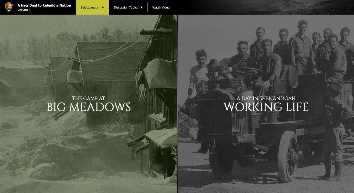 National Park Service split screen