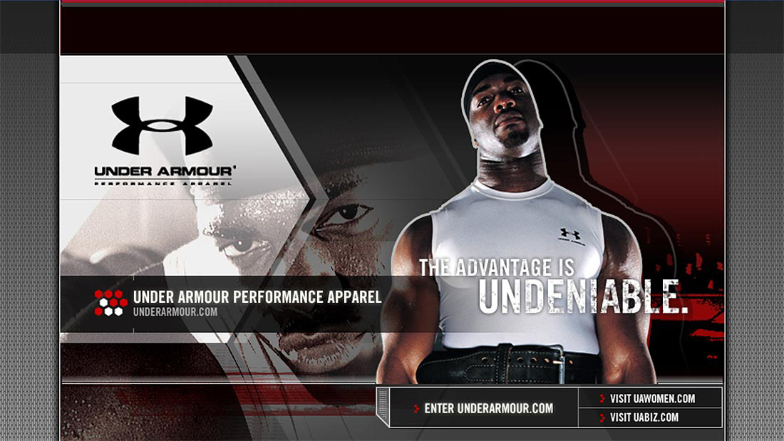 Under Armour first website view